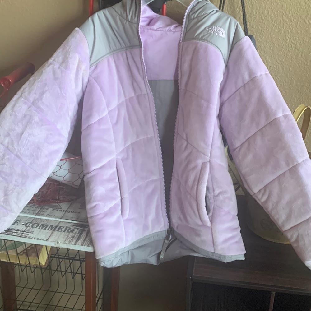 Good Condition: Girls North Face Reversible Snow Jacket